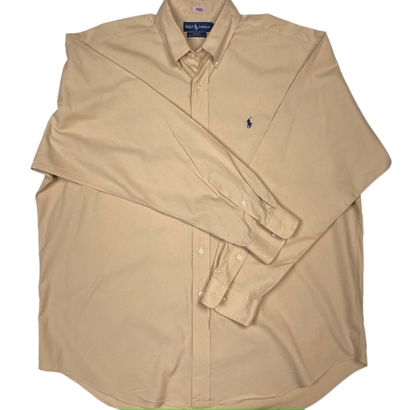 Gold * Polo Ralph Lauren BLAKE Fit Long Sleeve Button Down Shirt - Sz XL - Picture 1 of 6